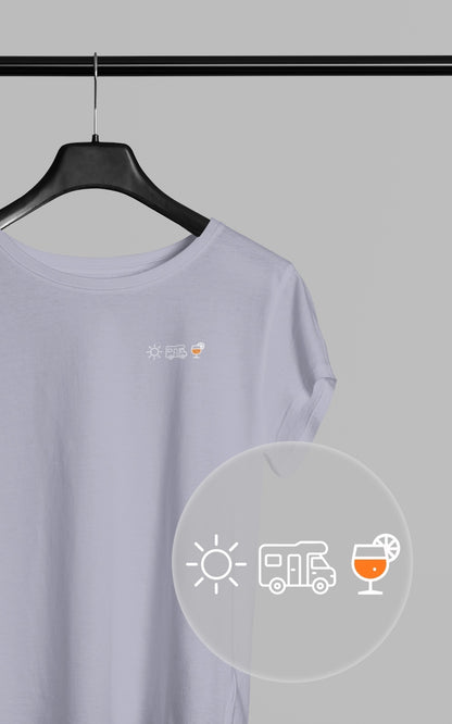 Frauen Camping T-Shirts - Sonne Wohnmobil Aperol