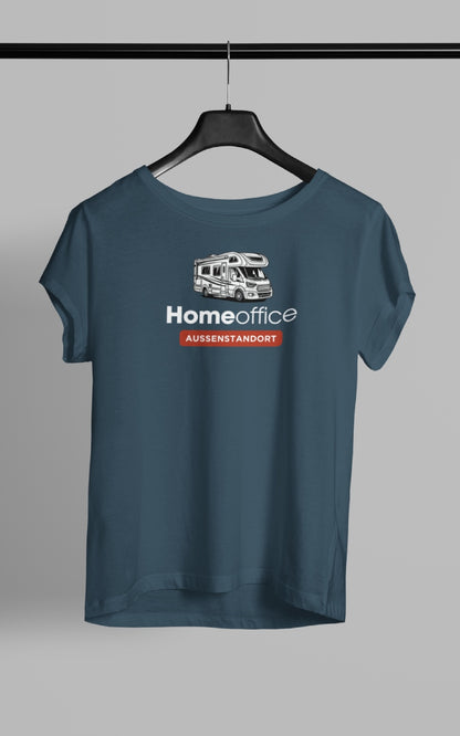 Damen Camping T-Shirt Homeoffice Wohnmobil