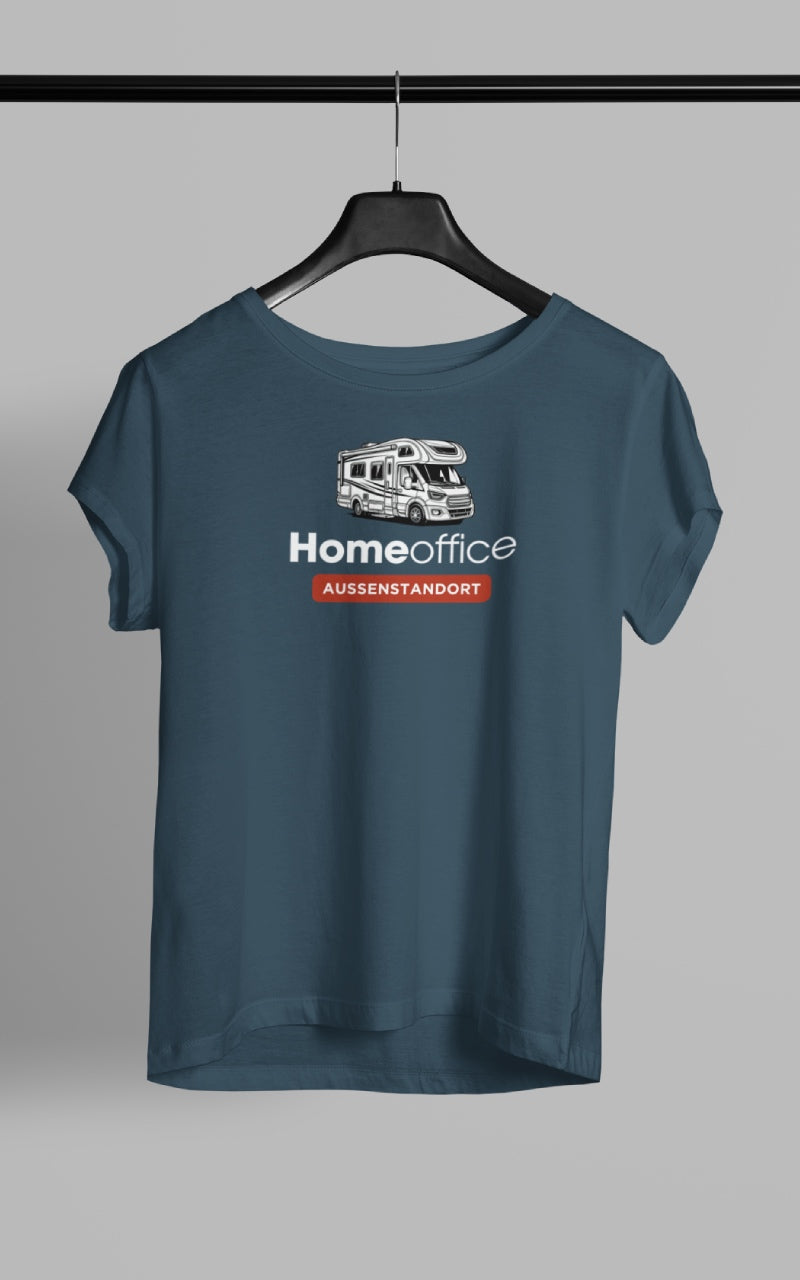Damen Camping T-Shirt Homeoffice Wohnmobil