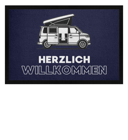 Herzlich Willkommen im Bulli - Camping Fußmatte - LazyDonkeyDesign 
