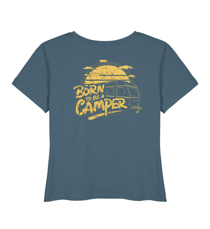 Born to be a Camper - Damen Organic T-Shirt - LazyDonkeyDesign 