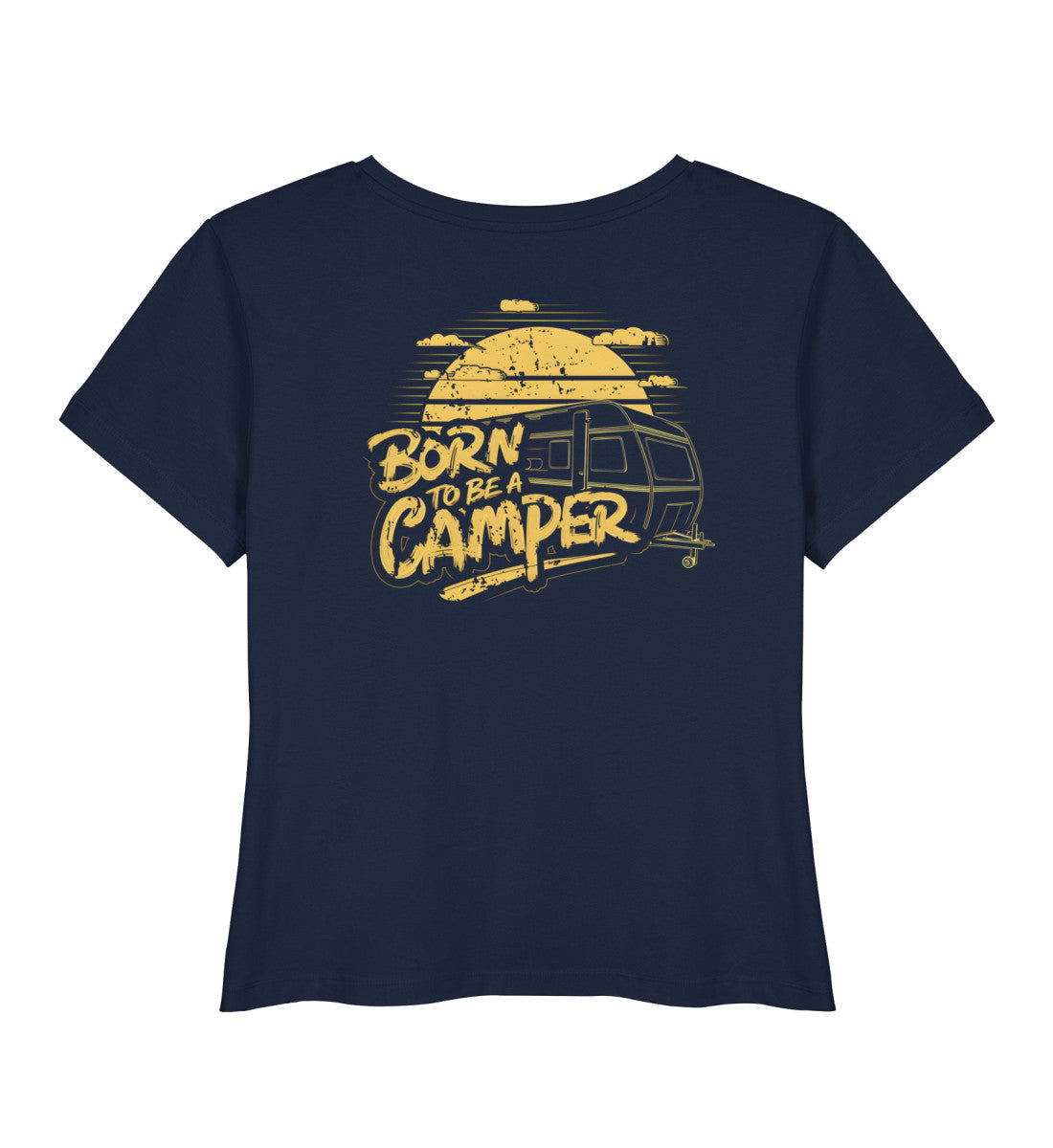 Born to be a Camper - Damen Organic T-Shirt - LazyDonkeyDesign 