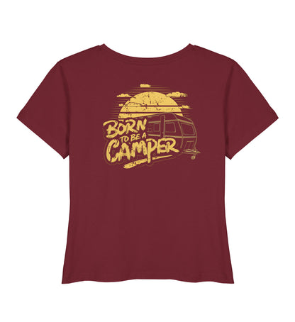 Born to be a Camper - Damen Organic T-Shirt - LazyDonkeyDesign 