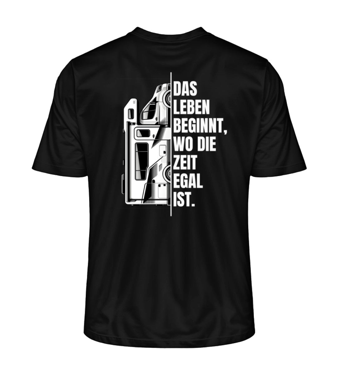 Camping ist Zeitlos - Herren Organic T-Shirt - Wohnmobil - Rückenmotiv - LazyDonkeyDesign 