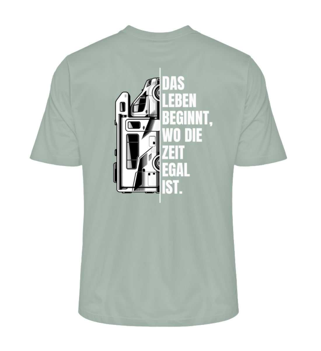 Camping ist Zeitlos - Herren Organic T-Shirt - Wohnmobil - Rückenmotiv - LazyDonkeyDesign 