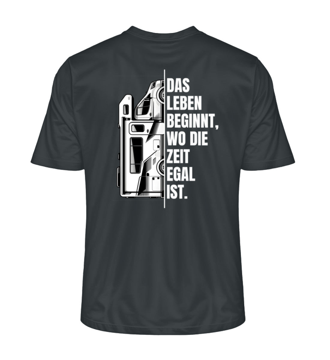 Camping ist Zeitlos - Herren Organic T-Shirt - Wohnmobil - Rückenmotiv - LazyDonkeyDesign 