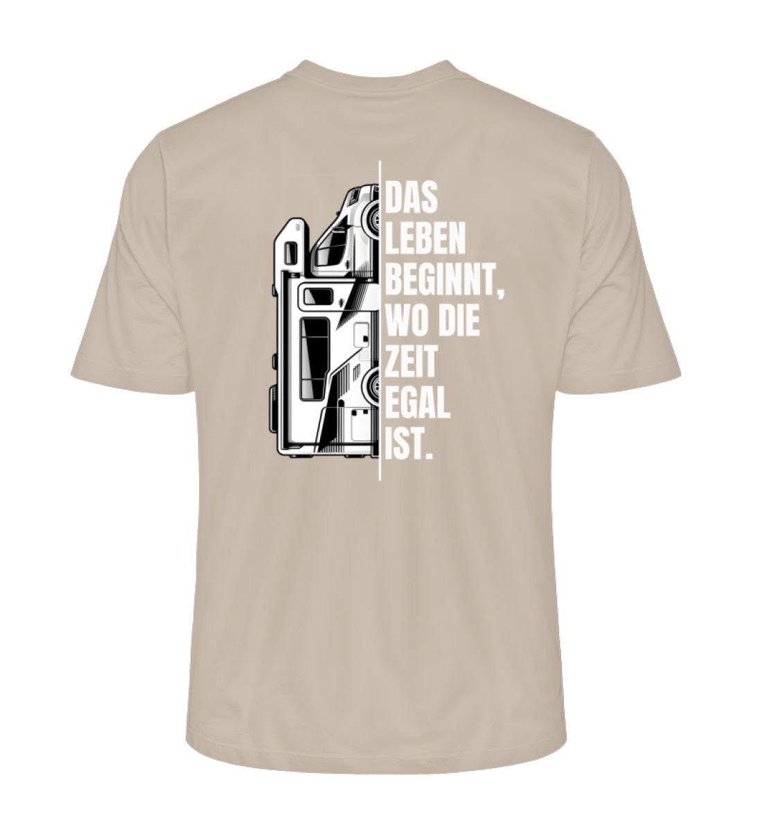 Camping ist Zeitlos - Herren Organic T-Shirt - Wohnmobil - Rückenmotiv - LazyDonkeyDesign 