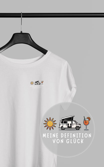 Frauen Camping T-Shirt - Meine Definition von Glück - Wohnwagen