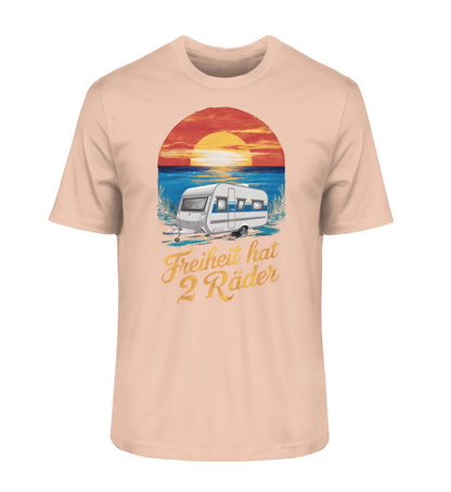 Freiheit hat 2 Räder - Herren Organic Shirt - Wohnwagen - LazyDonkeyDesign 