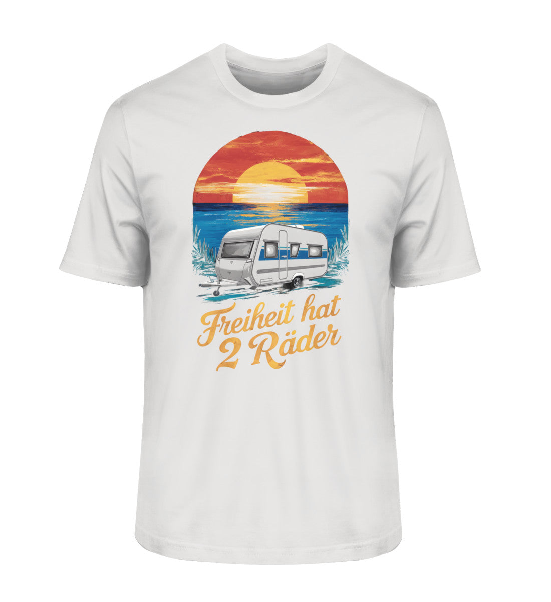 Freiheit hat 2 Räder - Herren Organic Shirt - Wohnwagen - LazyDonkeyDesign 