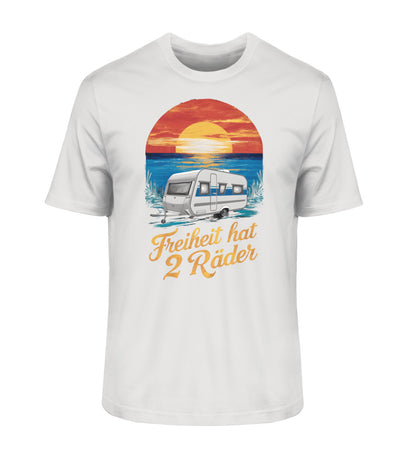 Freiheit hat 2 Räder - Herren Organic Shirt - Wohnwagen - LazyDonkeyDesign 