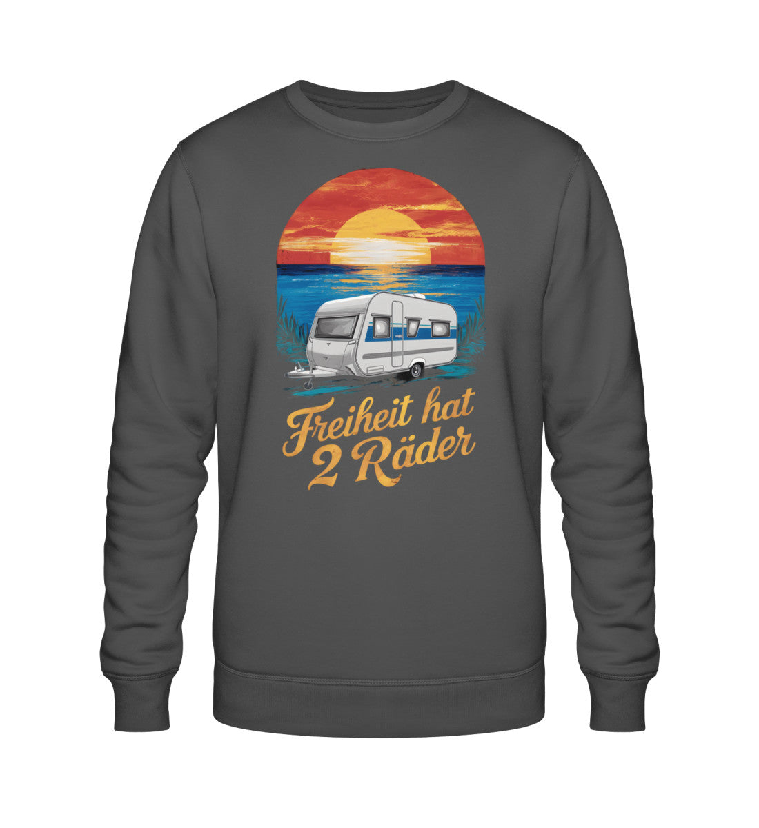 Freiheit hat 2 Räder - Herren Organic Shirt - Wohnwagen - LazyDonkeyDesign 