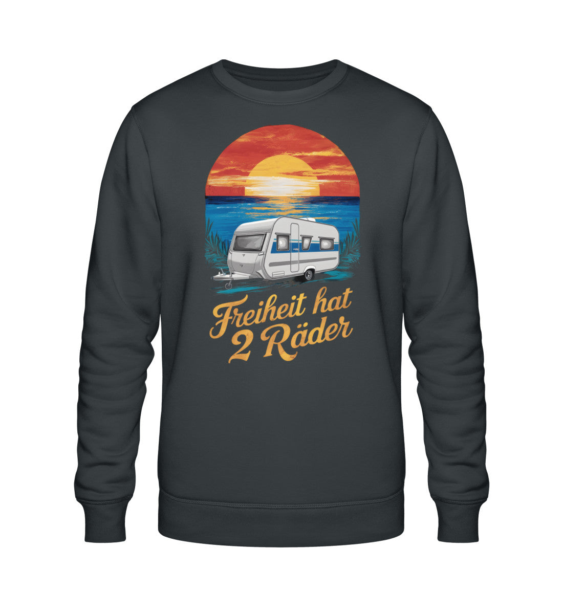 Freiheit hat 2 Räder - Herren Organic Shirt - Wohnwagen - LazyDonkeyDesign 