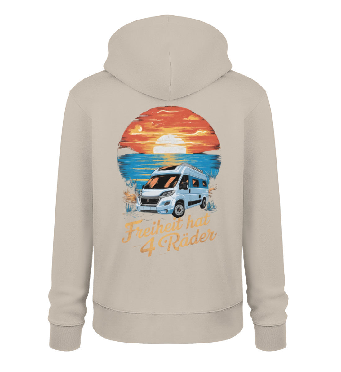 Freiheit hat 4 Räder - Herren Organic Hoodie - Vanlife - LazyDonkeyDesign 