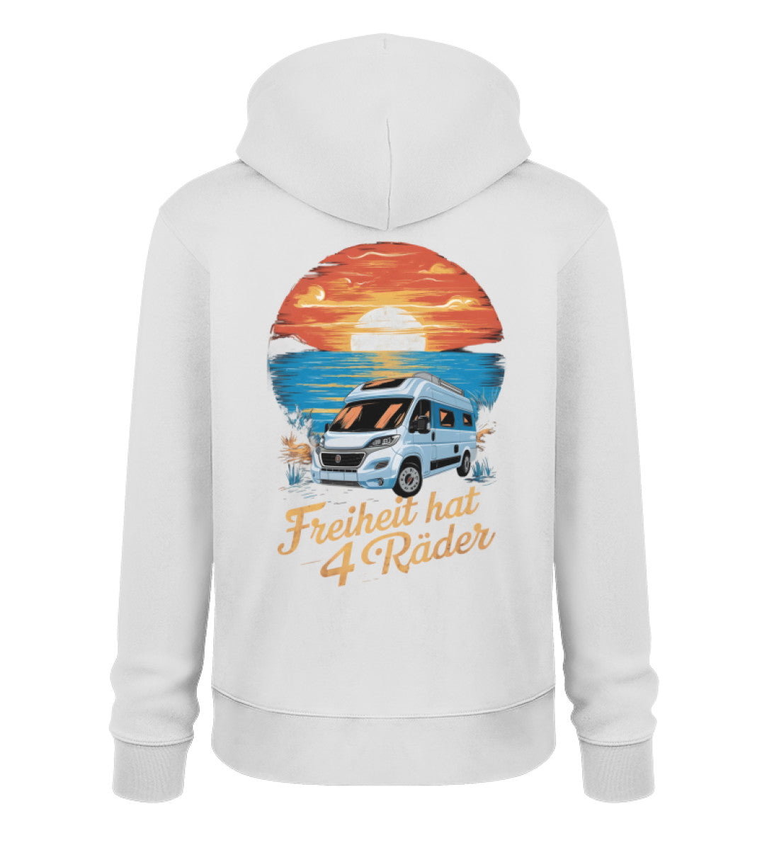 Freiheit hat 4 Räder - Herren Organic Hoodie - Vanlife - LazyDonkeyDesign 
