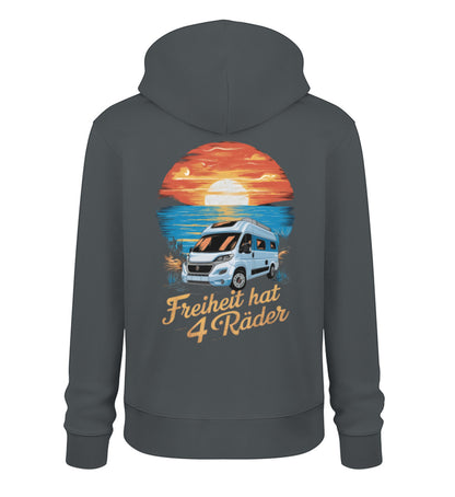Freiheit hat 4 Räder - Herren Organic Hoodie - Vanlife - LazyDonkeyDesign 