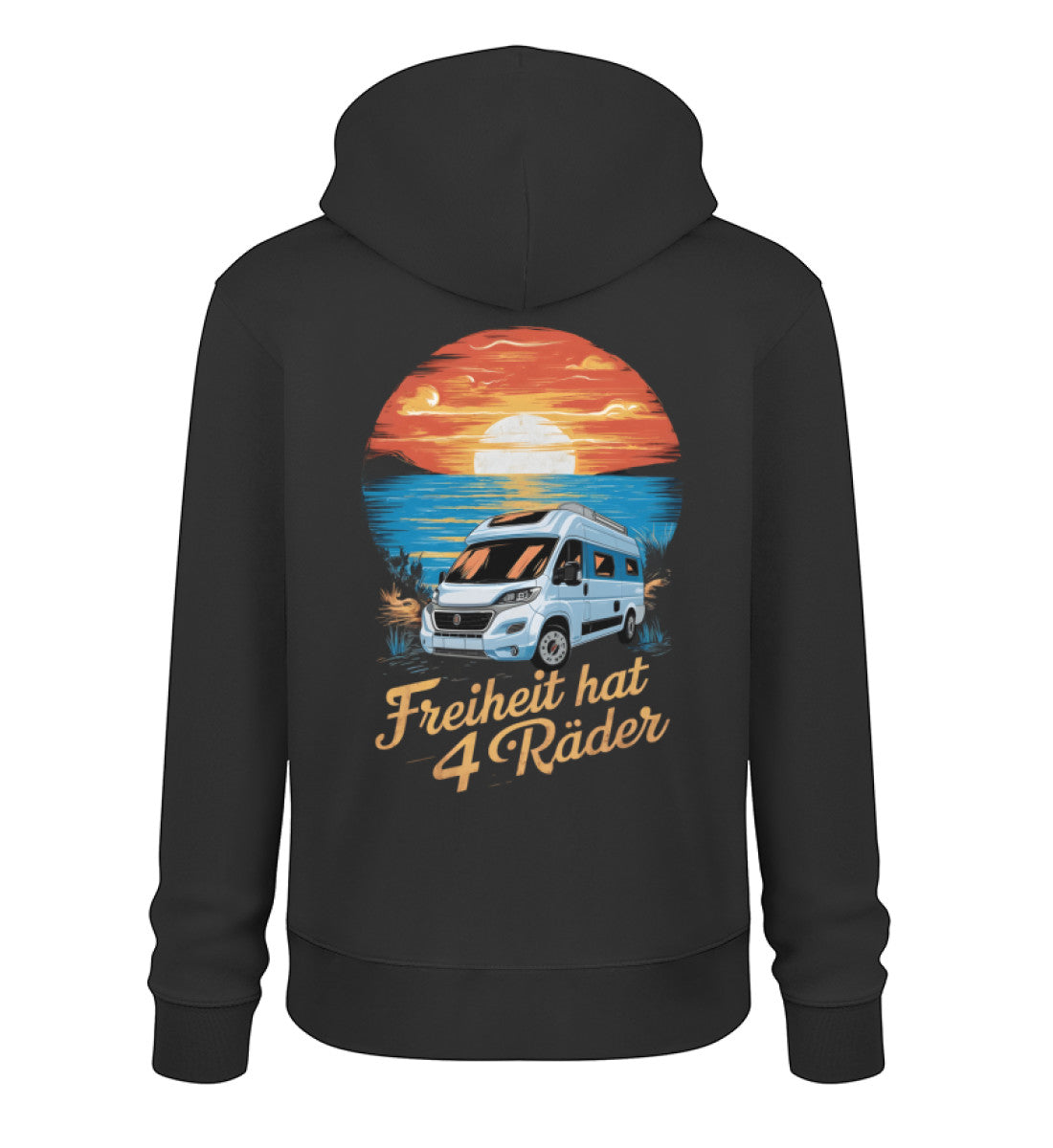 Freiheit hat 4 Räder - Herren Organic Hoodie - Vanlife - LazyDonkeyDesign 