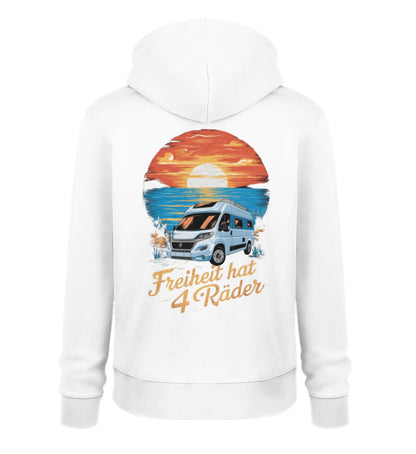 Freiheit hat 4 Räder - Herren Organic Hoodie - Vanlife - LazyDonkeyDesign 