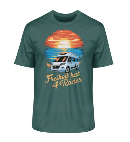 Freiheit hat 4 Räder - Herren Organic Shirt - Vanlife - LazyDonkeyDesign 
