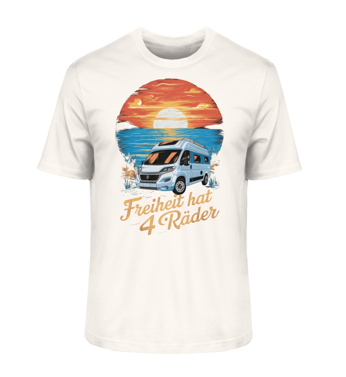 Freiheit hat 4 Räder - Herren Organic Shirt - Vanlife - LazyDonkeyDesign 