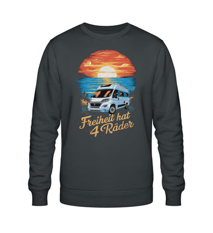 Freiheit hat 4 Räder - Herren Organic Sweatshirt - Vanlife - LazyDonkeyDesign 