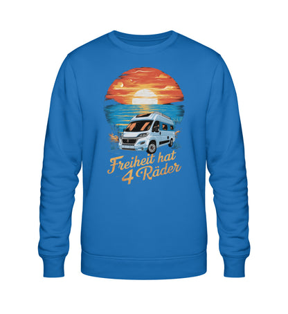 Freiheit hat 4 Räder - Herren Organic Sweatshirt - Vanlife - LazyDonkeyDesign 