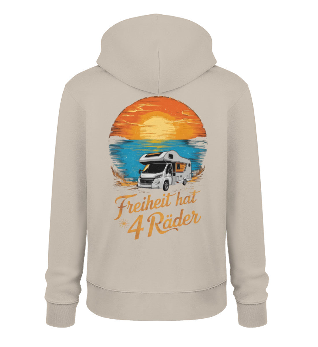 Freiheit hat 4 Räder - Herren Organic Hoodie - Wohnmobil - LazyDonkeyDesign 