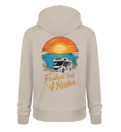 Freiheit hat 4 Räder - Herren Organic Hoodie - Wohnmobil - LazyDonkeyDesign 
