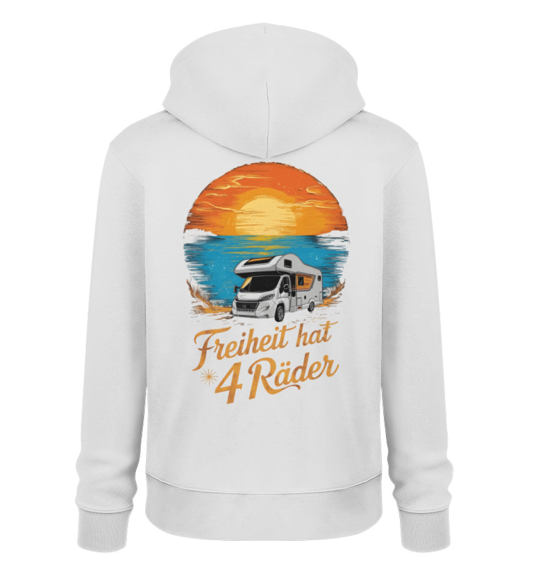 Freiheit hat 4 Räder - Herren Organic Hoodie - Wohnmobil - LazyDonkeyDesign 