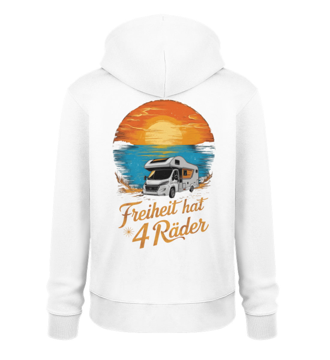 Freiheit hat 4 Räder - Herren Organic Hoodie - Wohnmobil - LazyDonkeyDesign 