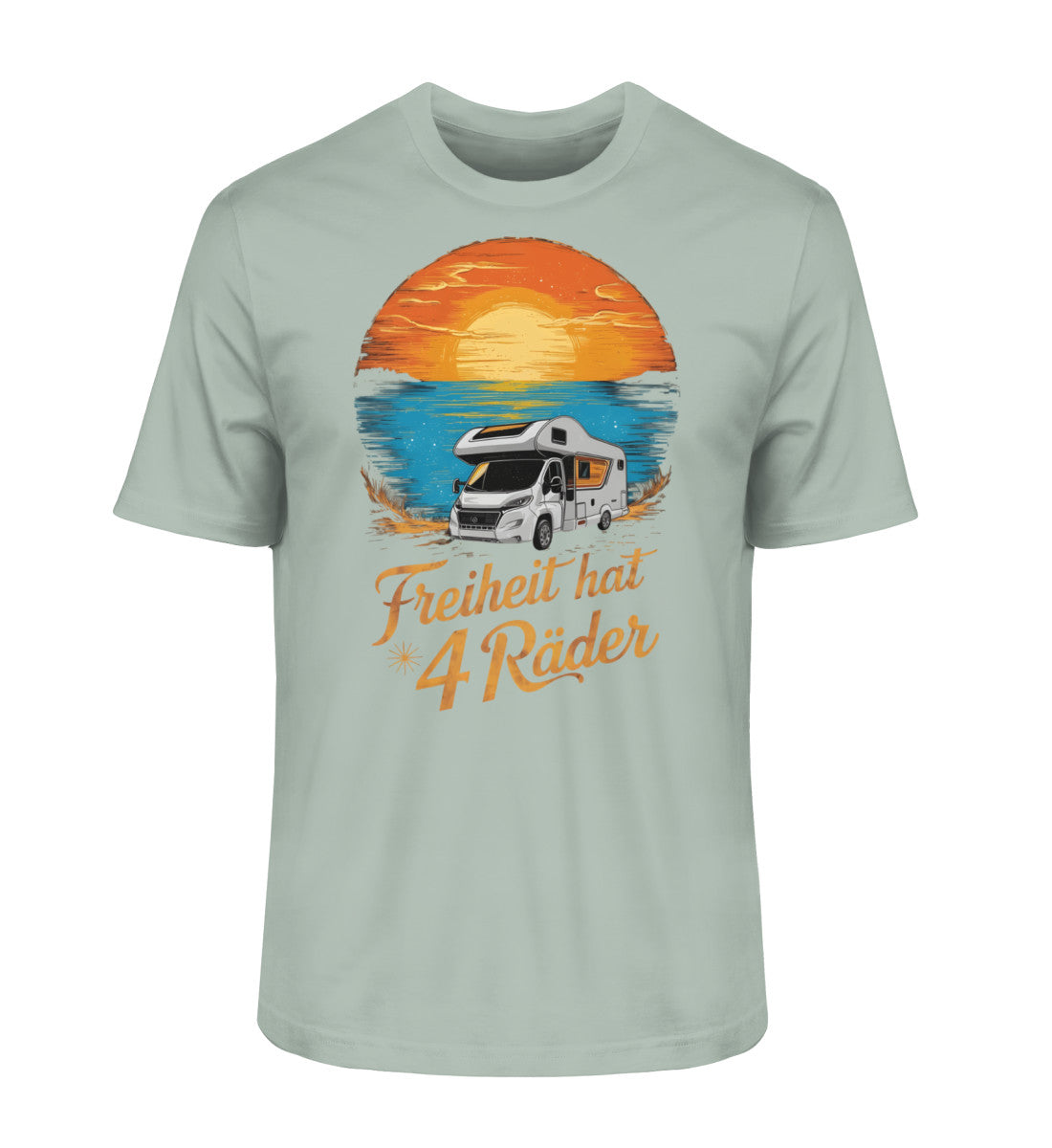 Freiheit hat 4 Räder - Herren Organic Shirt - Wohnmobil - LazyDonkeyDesign 