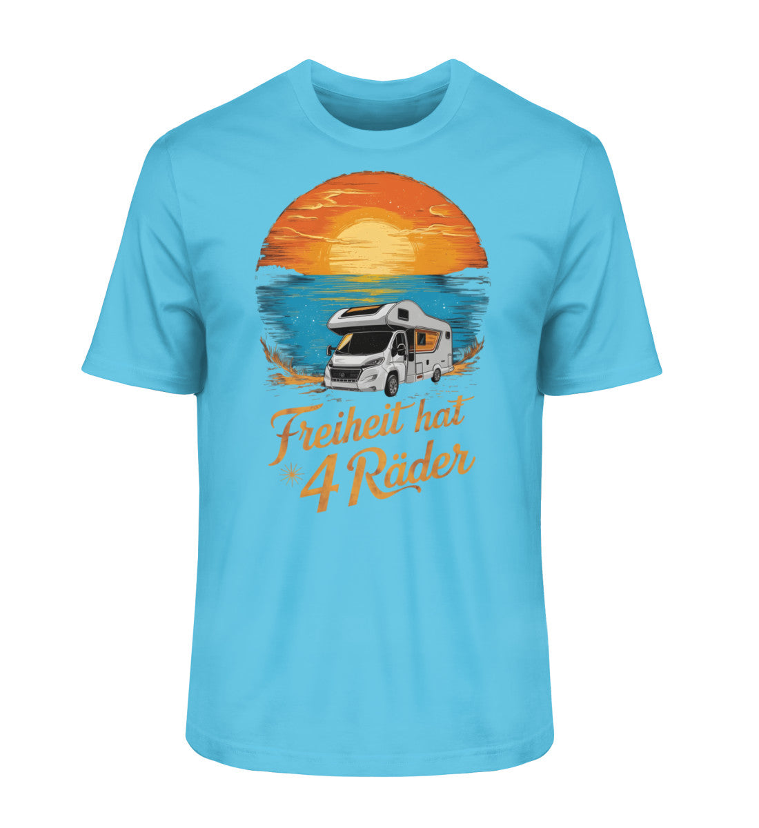 Freiheit hat 4 Räder - Herren Organic Shirt - Wohnmobil - LazyDonkeyDesign 