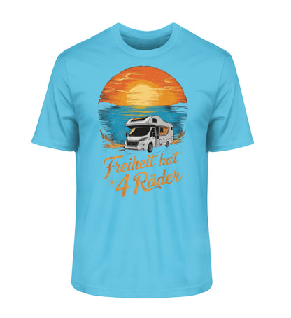 Freiheit hat 4 Räder - Herren Organic Shirt - Wohnmobil - LazyDonkeyDesign 
