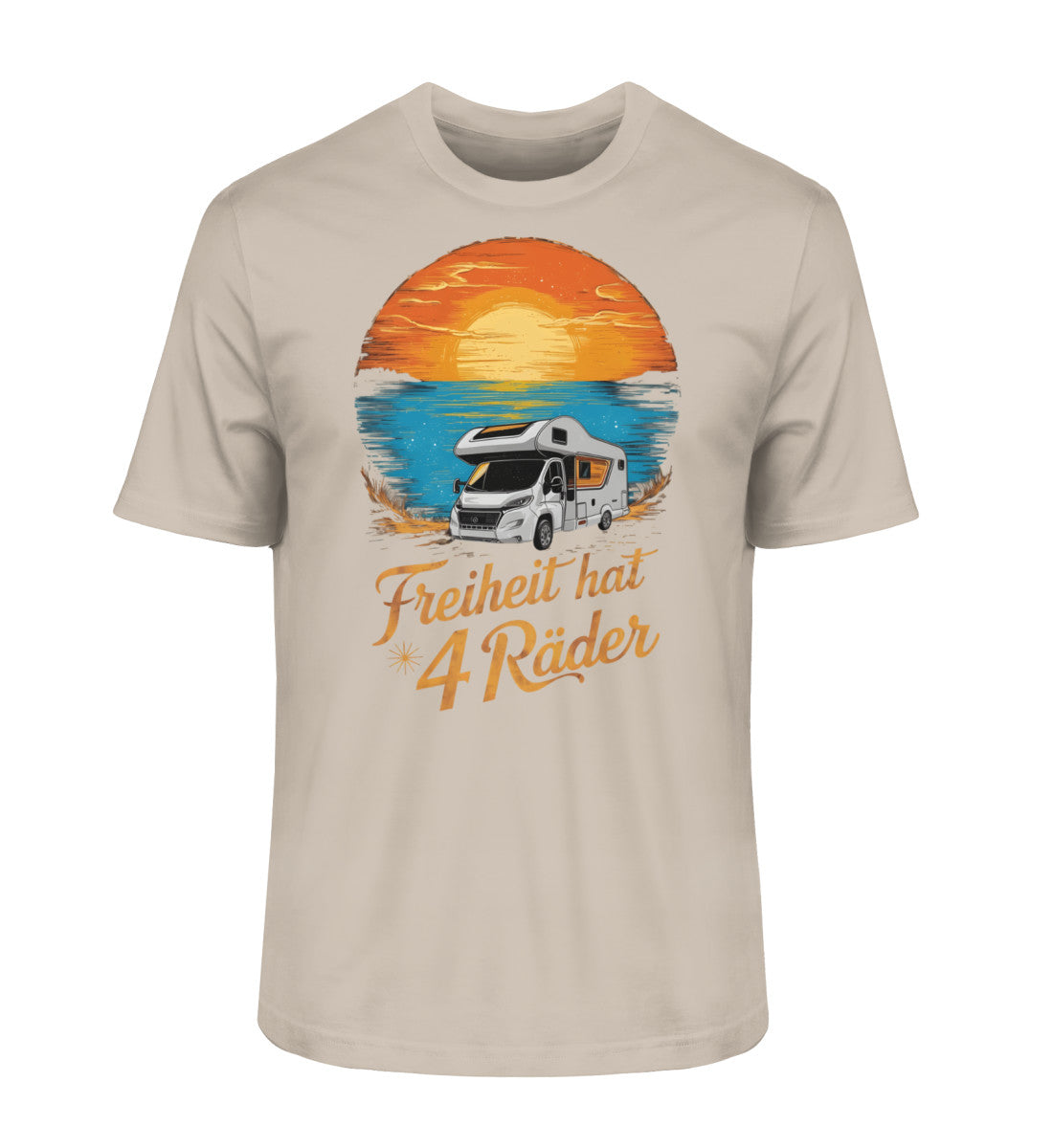 Freiheit hat 4 Räder - Herren Organic Shirt - Wohnmobil - LazyDonkeyDesign 