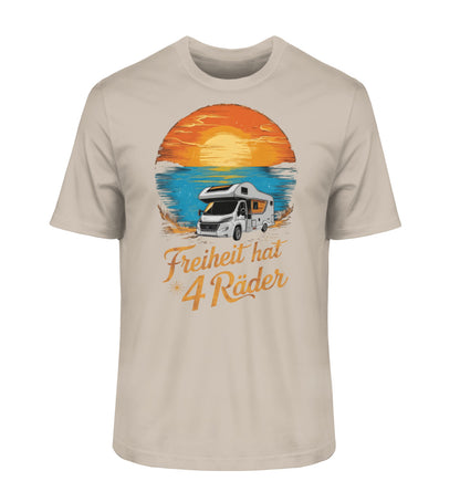 Freiheit hat 4 Räder - Herren Organic Shirt - Wohnmobil - LazyDonkeyDesign 