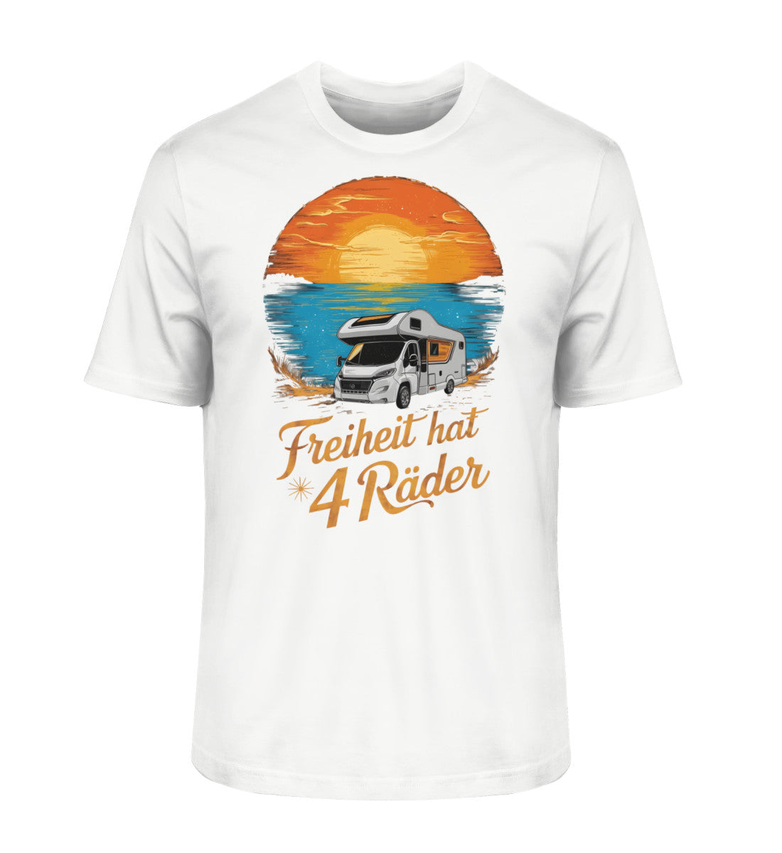 Freiheit hat 4 Räder - Herren Organic Shirt - Wohnmobil - LazyDonkeyDesign 