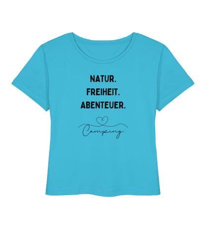 Natur. Freiheit. Abenteuer - Damen Organic T-Shirt - LazyDonkeyDesign 