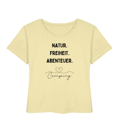 Natur. Freiheit. Abenteuer - Damen Organic T-Shirt - LazyDonkeyDesign 