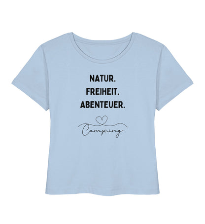 Natur. Freiheit. Abenteuer - Damen Organic T-Shirt - LazyDonkeyDesign 