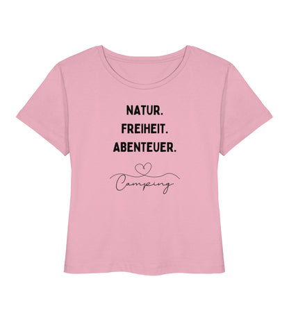 Natur. Freiheit. Abenteuer - Damen Organic T-Shirt - LazyDonkeyDesign 