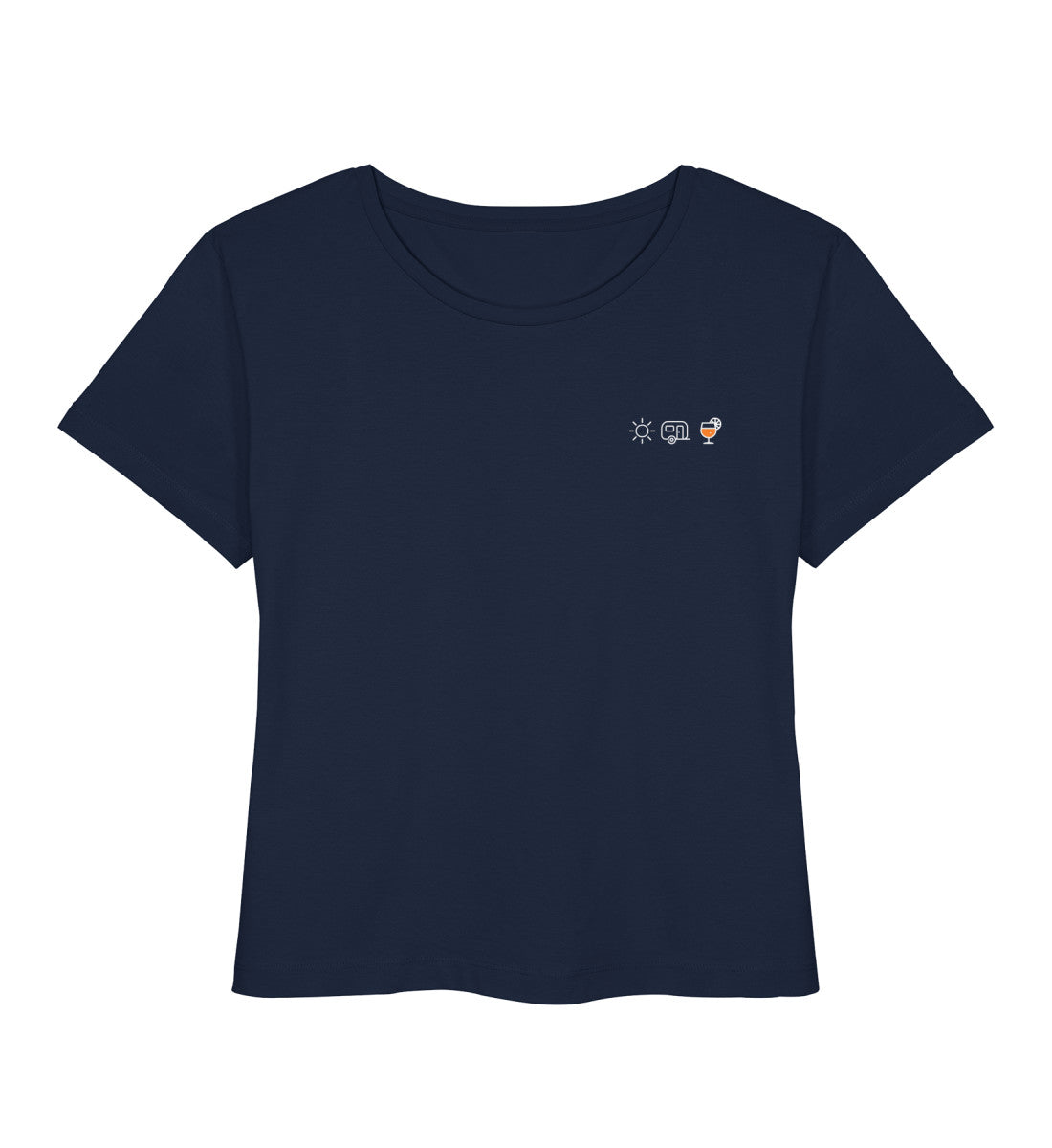 Sonne Wohnwagen Aperol - Damen Organic T-Shirt - LazyDonkeyDesign 