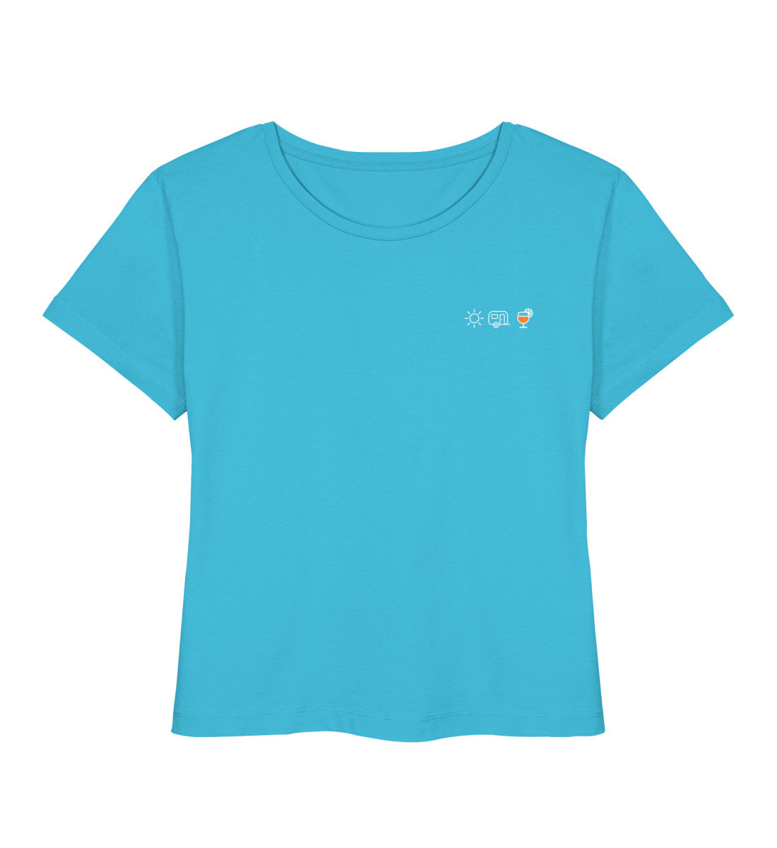 Sonne Wohnwagen Aperol - Damen Organic T-Shirt - LazyDonkeyDesign 