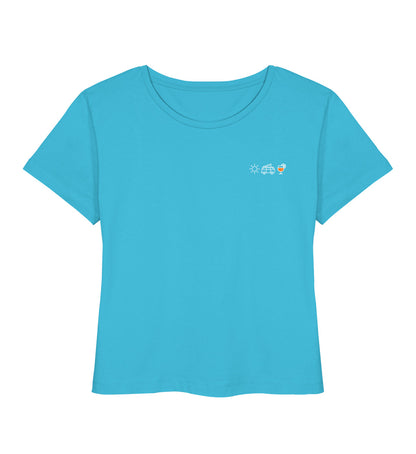 Sonne Bulli Bier - Damen Organic T-Shirt - LazyDonkeyDesign 