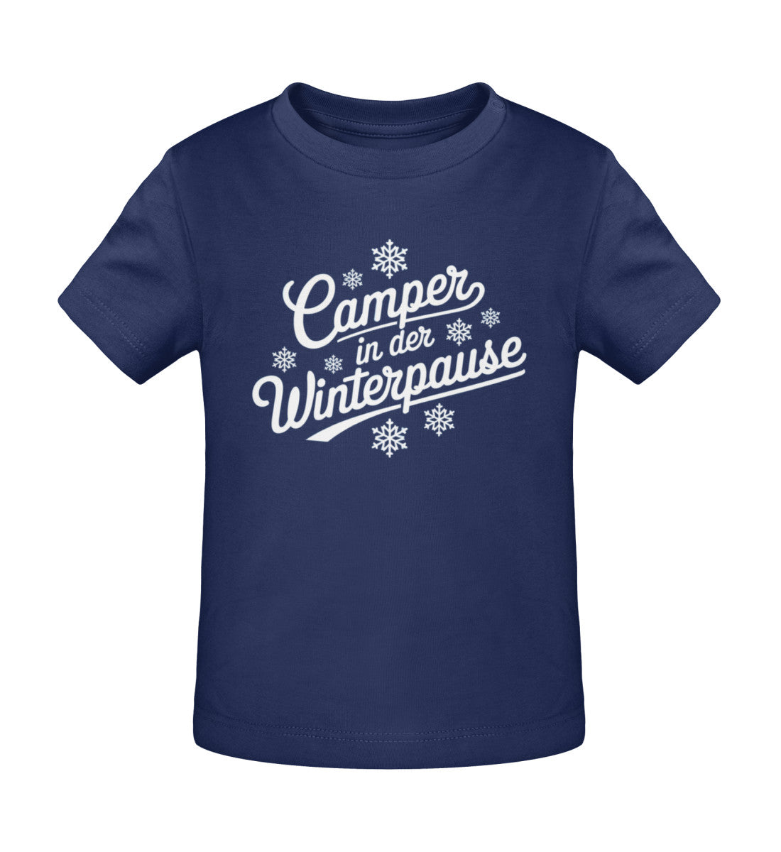Camper im Winter - Baby Organic Shirt - LazyDonkeyDesign 