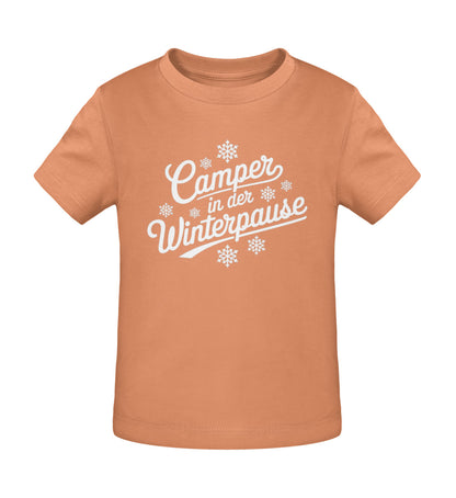 Camper im Winter - Baby Organic Shirt - LazyDonkeyDesign 