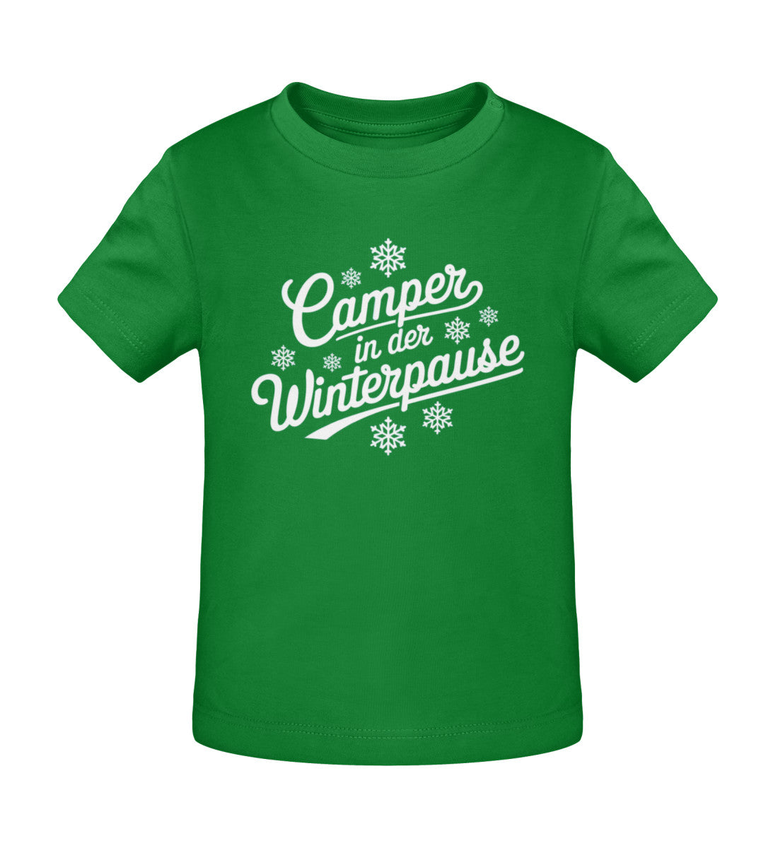 Camper im Winter - Baby Organic Shirt - LazyDonkeyDesign 