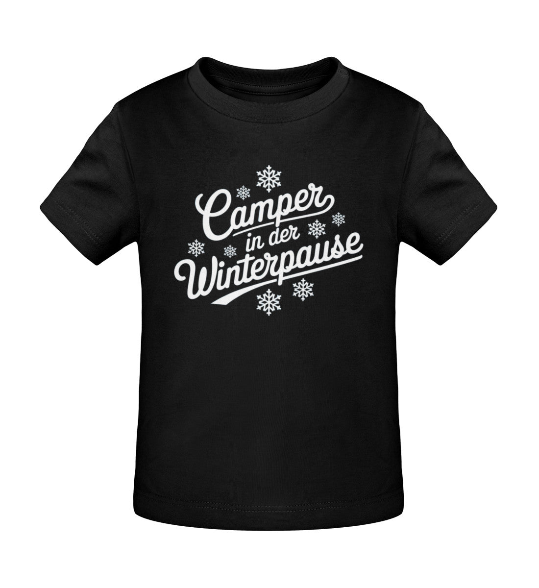 Camper im Winter - Baby Organic Shirt - LazyDonkeyDesign 