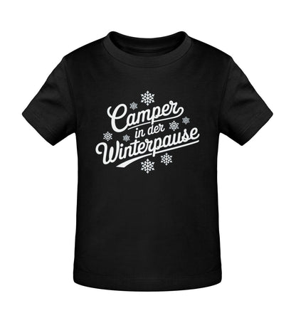 Camper im Winter - Baby Organic Shirt - LazyDonkeyDesign 