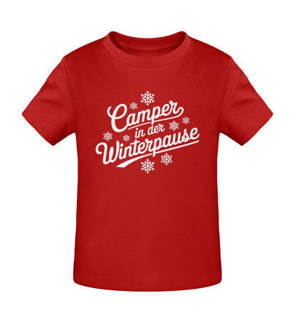 Camper im Winter - Baby Organic Shirt - LazyDonkeyDesign 