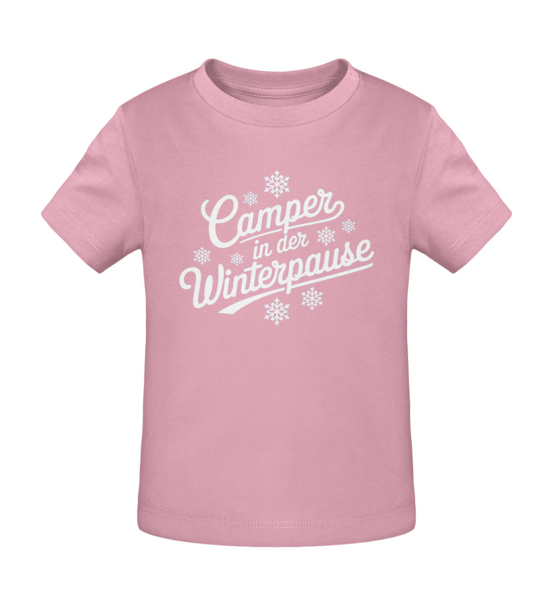 Camper im Winter - Baby Organic Shirt - LazyDonkeyDesign 